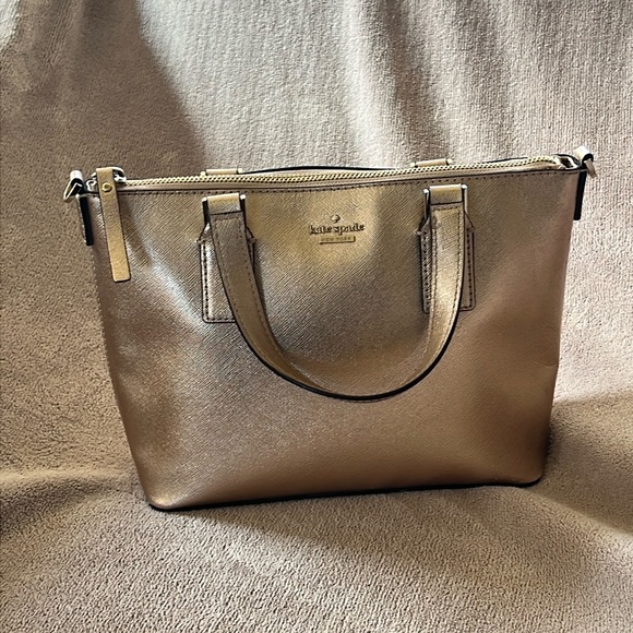 Kate Spade Rose Gold Leather Small Tote - Picture 1 of 11
